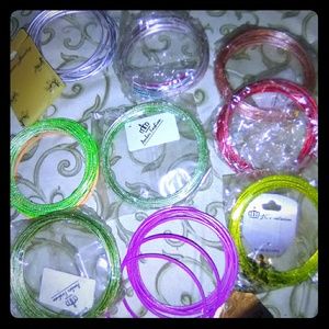 Multicolored braclets 9 packs